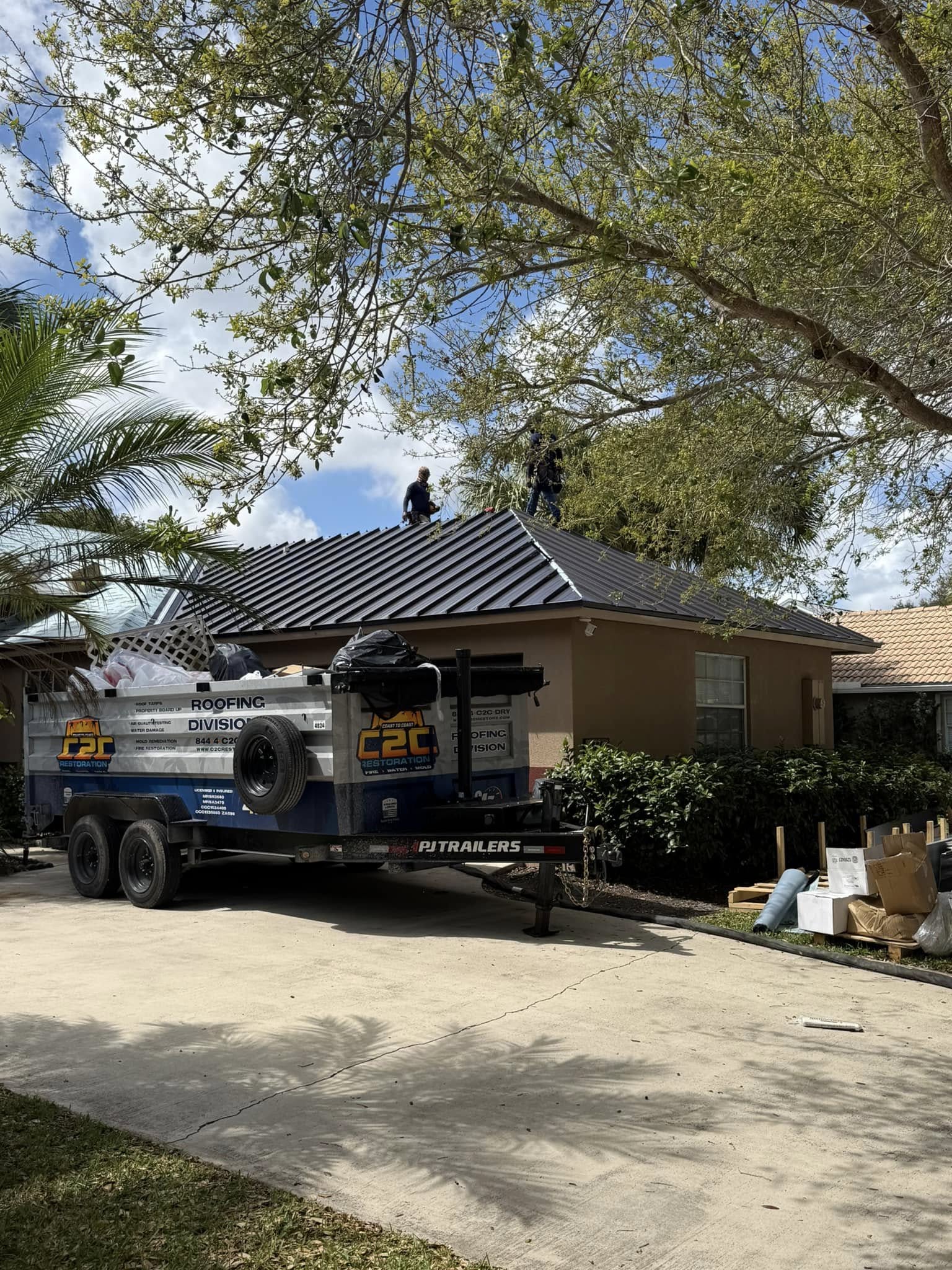 Standing seam metal roof installation, Cape Coral, FL